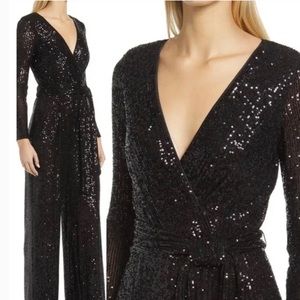 Elisa J black sequin jumb suit just as brand new 😍